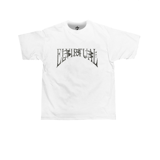 VIRTUAL WHITE GLITTER TEE